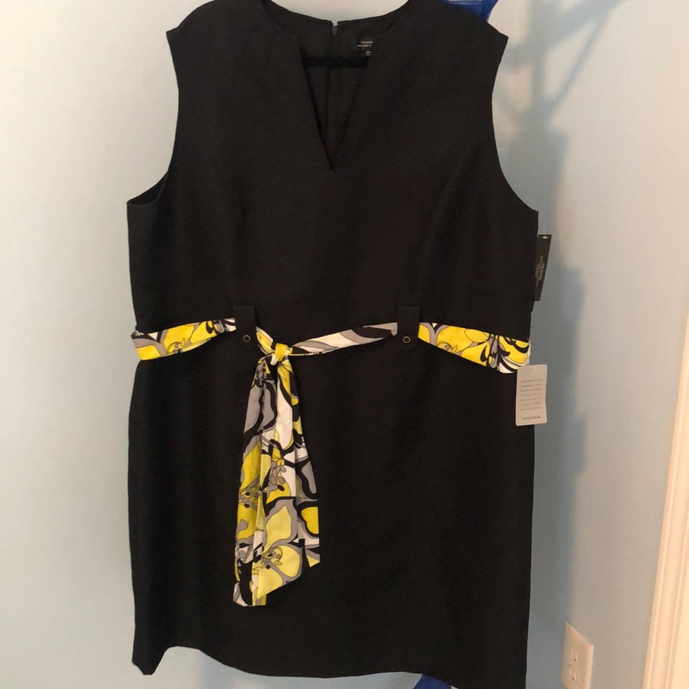 NWT Black Dress with Sash by Tahari